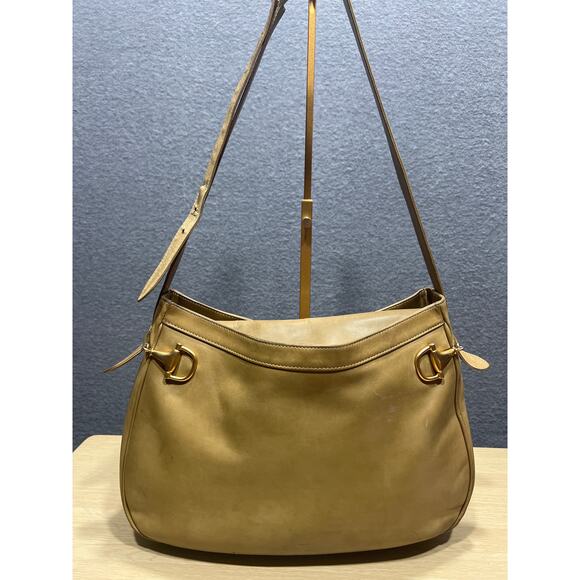 Vintage 1970’s Gucci Horsebit Beige Crossbody Shoulder Bag (some flaws READ) - Picture 2 of 16